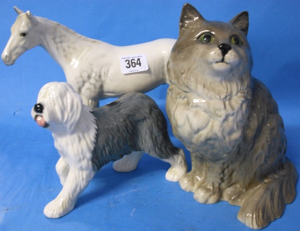 Appraisal: Royal Doulton Old English Sheepdog DA Grey Horse DA ear