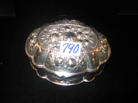 Appraisal: A DUTCH STERLING SILVER RING BOX in repousse having a