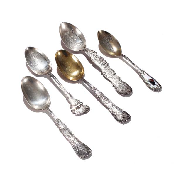 Appraisal: Lot of sterling Souvenir spoons New York and Buffalo New