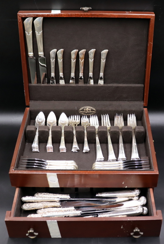 Appraisal: STERLING TIFFANY CO LINENFOLD STERLING PARTIAL Flatware Set Comprised of