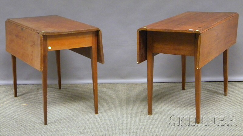 Appraisal: Two Federal Drop-leaf Tables walnut and one maple ht lg