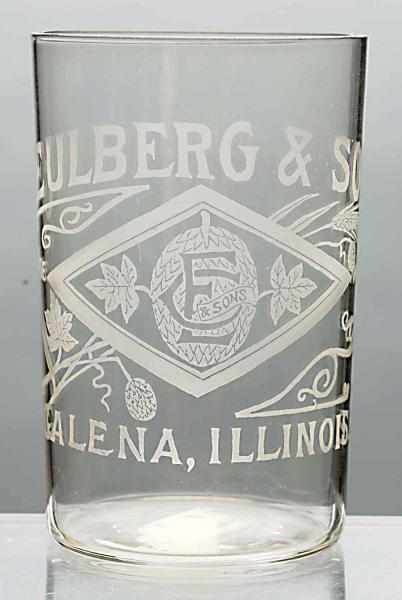 Appraisal: C Eulberg Sons Acid-Etched Beer Glass Nice bright glass and