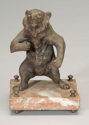 Appraisal: Russian bronze standing bear unsigned patinated bronze on marble base