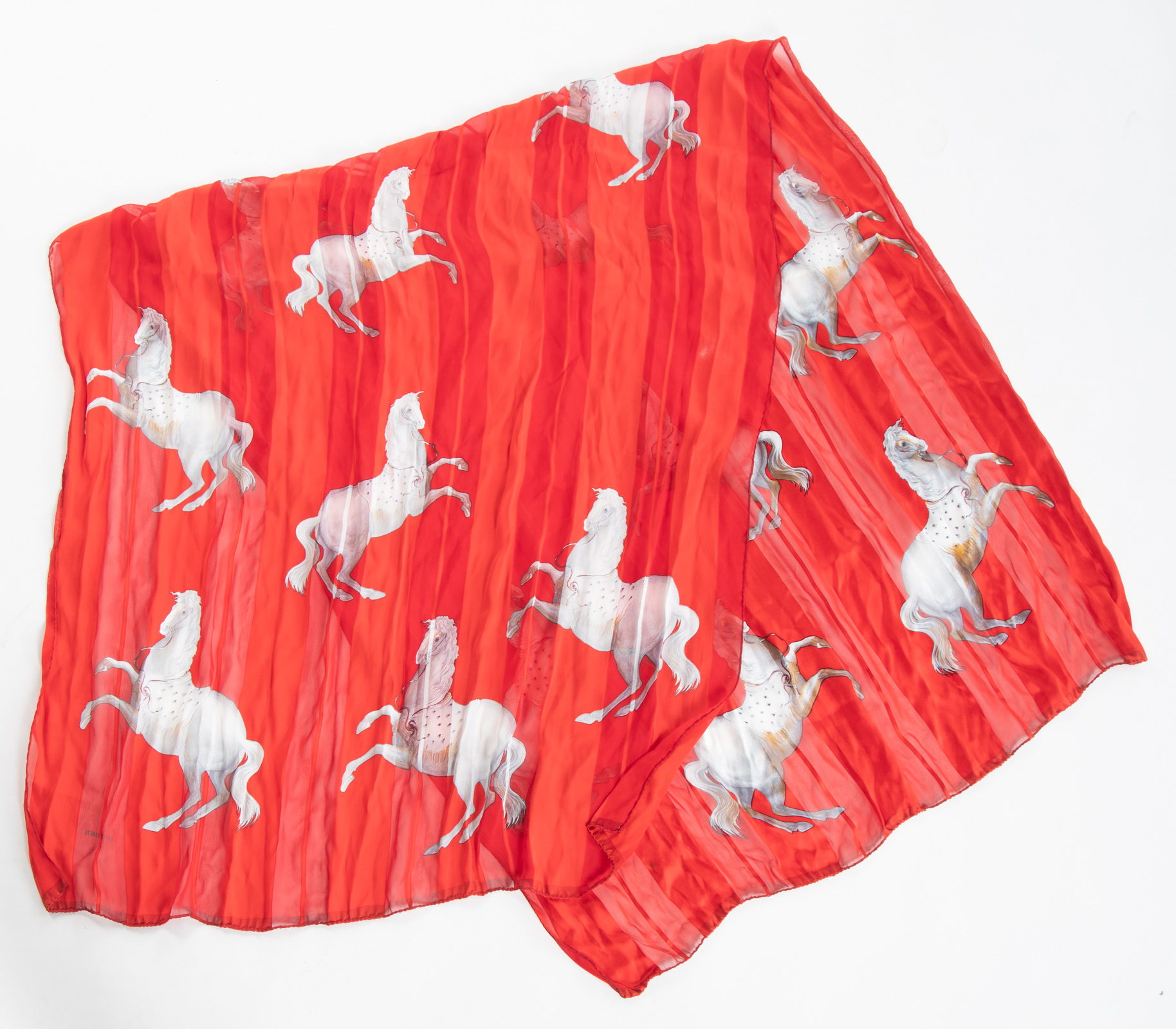 Appraisal: BOTTEGA VENETA SILK SCARF Featuring horses