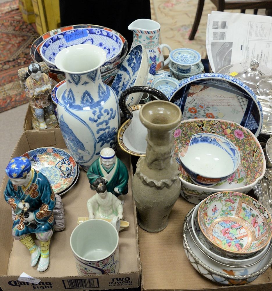 Appraisal: Four tray lots of Chinese and Japanese porcelain small Rose