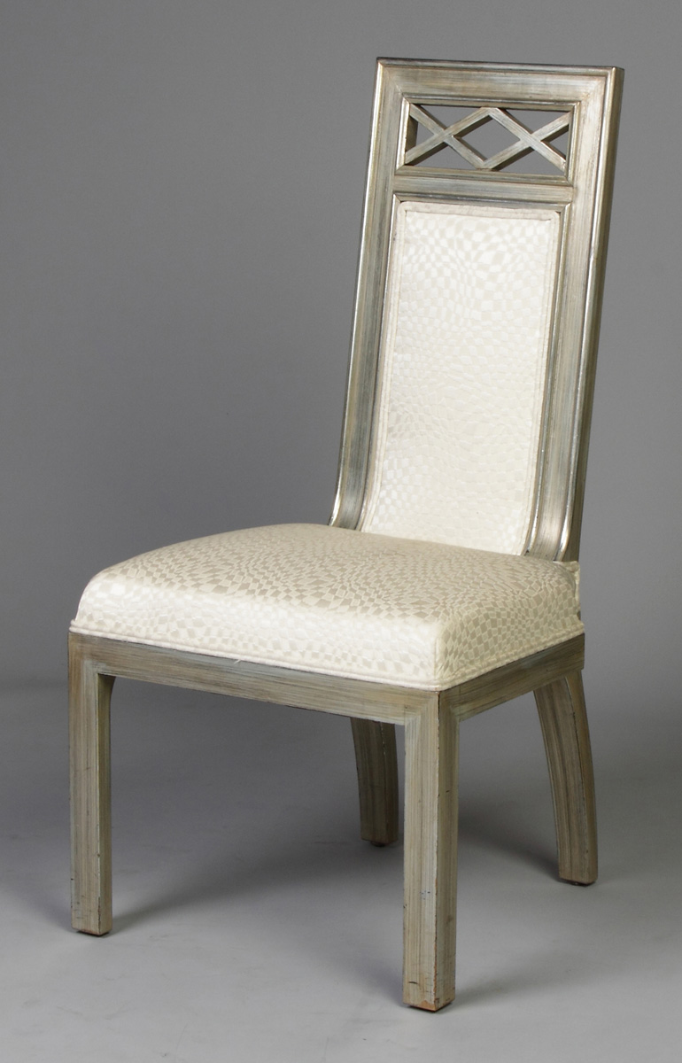 Appraisal: James Mont Chair Silver finished