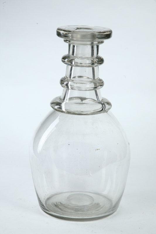 Appraisal: LARGE GLASS DECANTER American or English nd quarter- th century