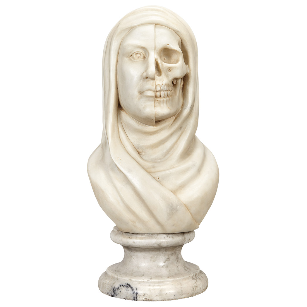 Appraisal: Italian Carved Marble Vanitas Bust of a Woman th Century