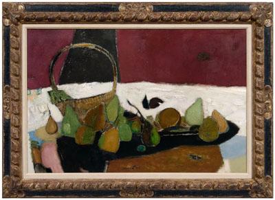 Appraisal: Ren eacute Genis painting French - quot Nature-Morte aux poires