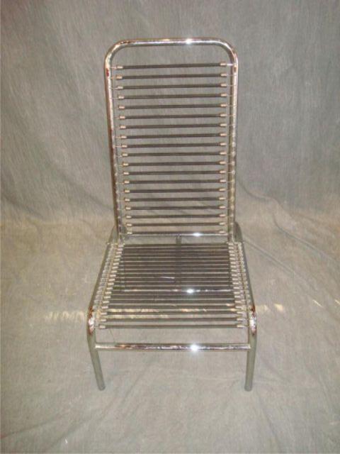 Appraisal: RENE HERBST Chrome Chair Dimensions wide Height is adjustable Estimate