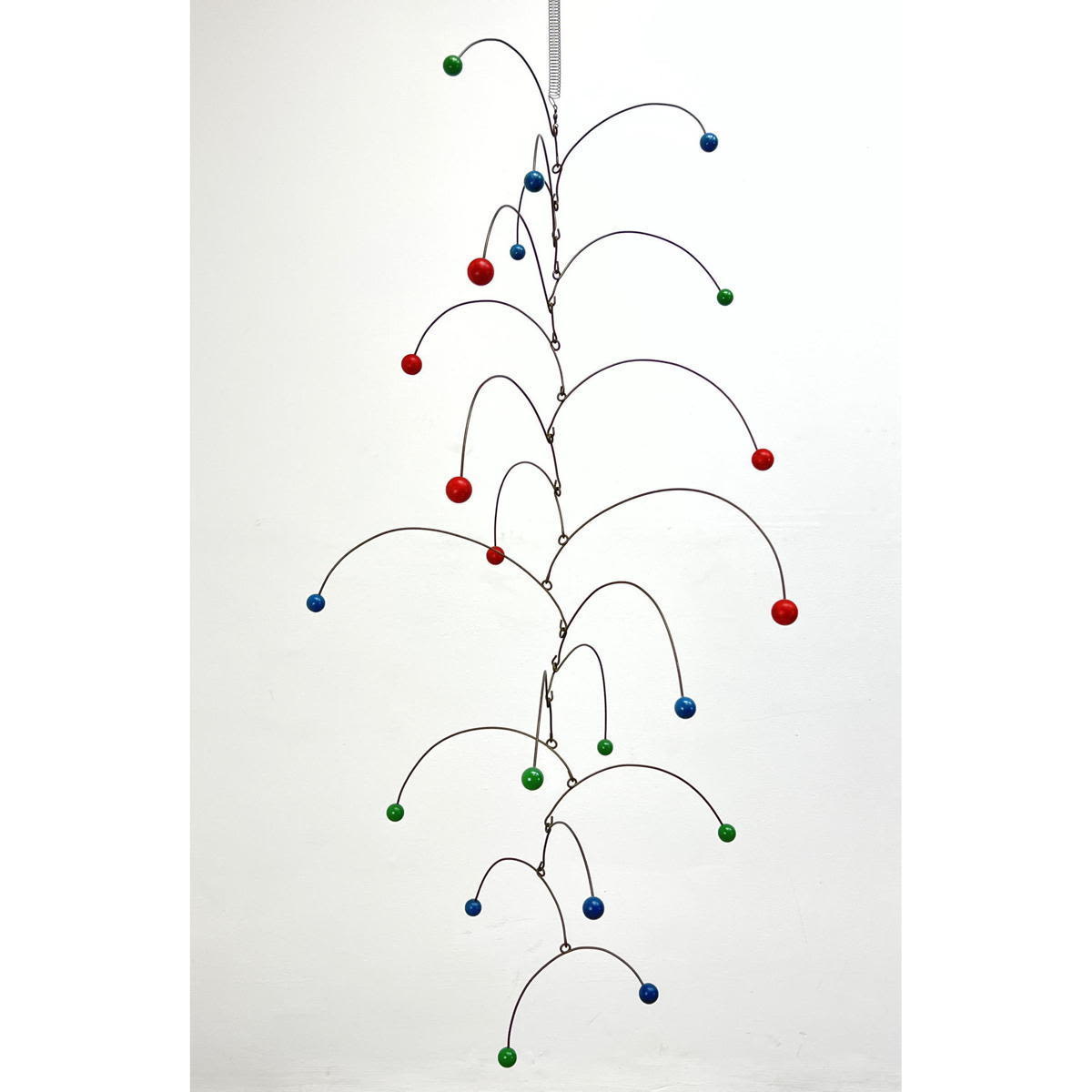 Appraisal: Cool Atomic Ball Hanging Mobile Sculpture Kinetic mounted with spring