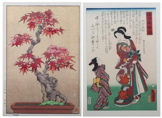 Appraisal: TSUKASA YOSHIDA Japanese th century MAPLE Original woodblock print signed