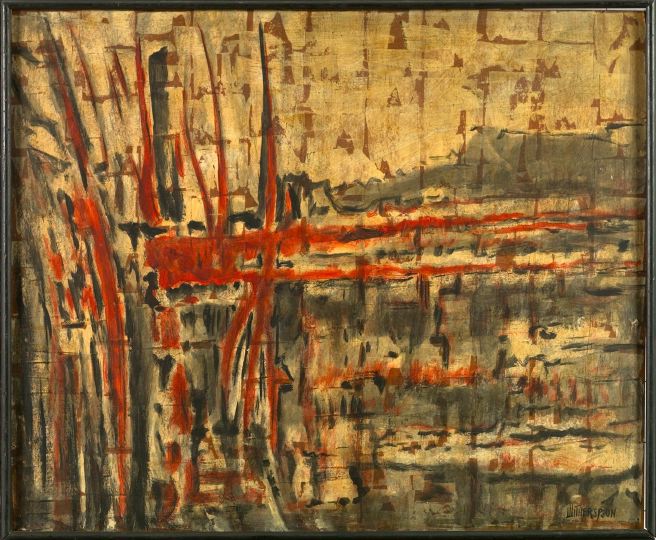 Appraisal: Robert K Witherspoon American Tennessee th Century Abstraction mixed media