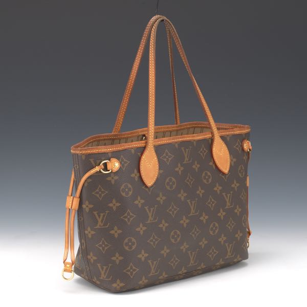 Appraisal: LOUIS VUITTON MONOGRAM NEVERFULL PM x x Two handles with