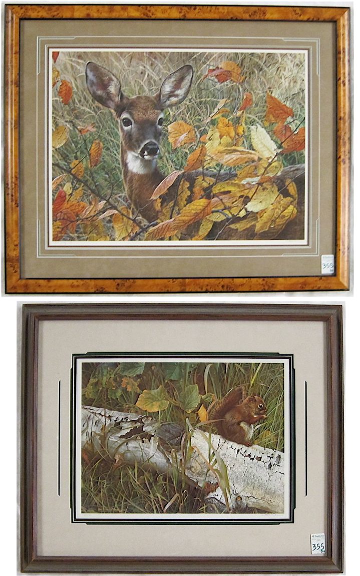 Appraisal: CARL BRENDERS TWO OFF-SET COLOR LITHOGRAPHS California Belgium born Forager's