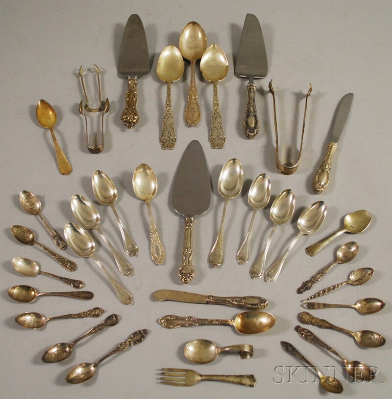 Appraisal: Group of Assorted Mostly Sterling Silver Flatware including tablespoons teaspoons