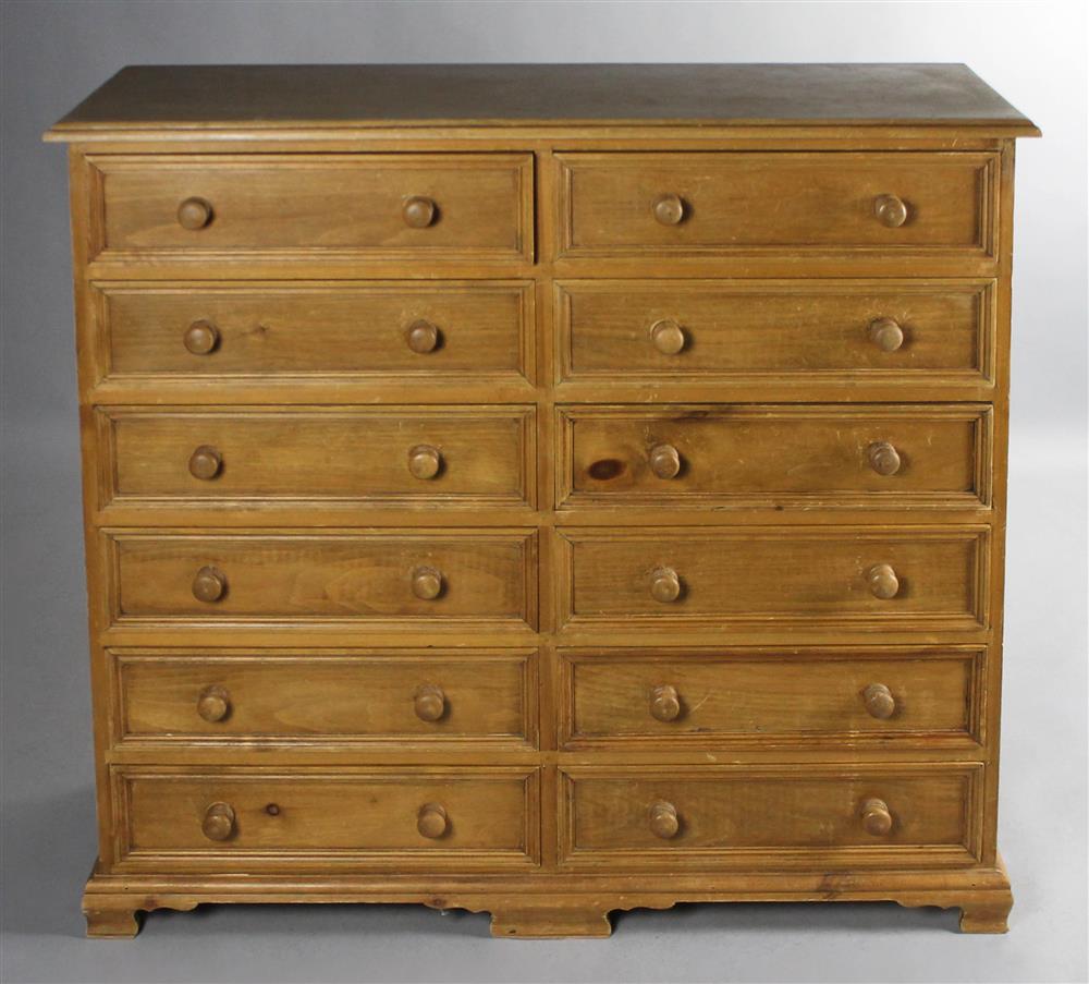 Appraisal: ENGLISH PINE SPECIMEN CHEST OF DRAWERS the rectangular top with