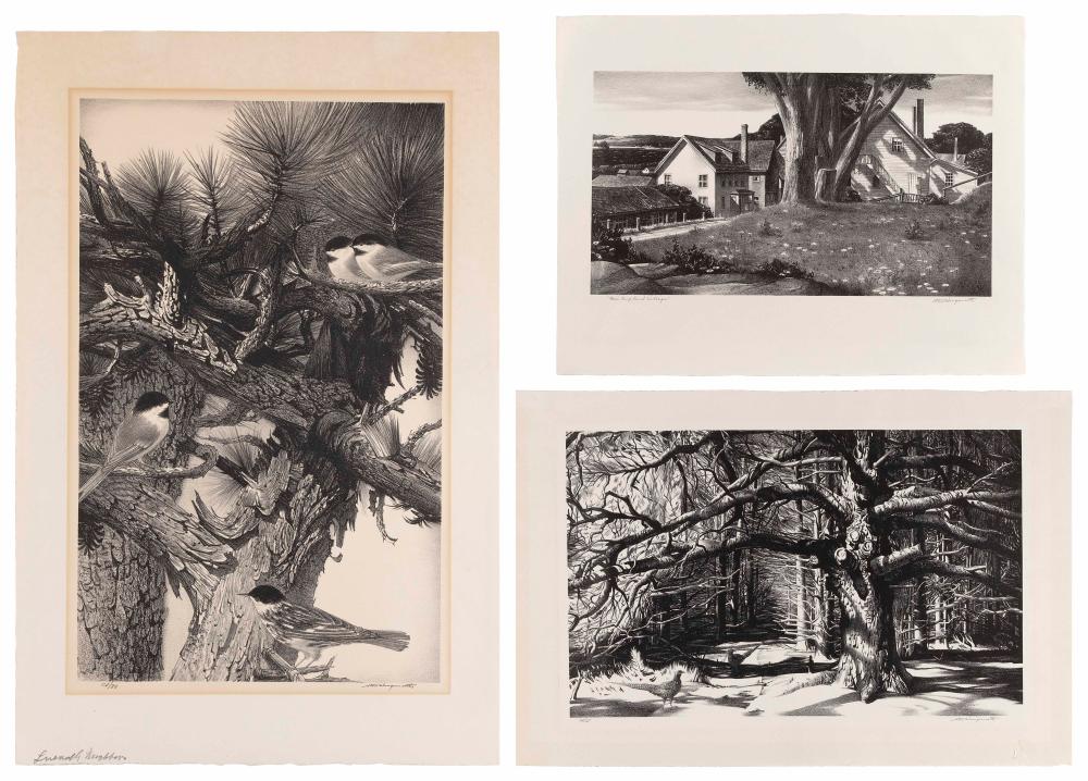 Appraisal: STOW WENGENROTH NEW YORK MASSACHUSETTS - THREE LITHOGRAPHS UNFRAMED STOW