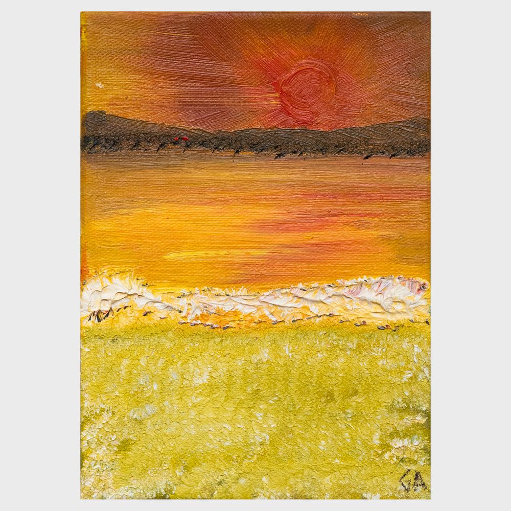 Appraisal: Glen Adamson Sunset Oil on canvas signed with initials 'GA'