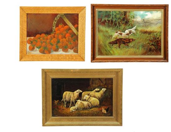 Appraisal: THREE PAINTINGS AMERICAN LATE TH-EARLY TH CENTURY Two oils on