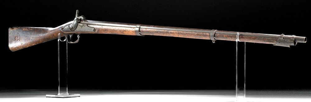 Appraisal: American Wood Steel Flintlock Musket - L Pomeroy North America