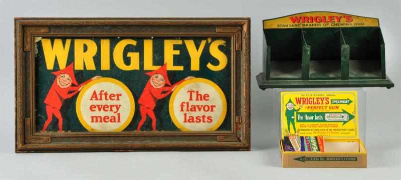 Appraisal: Lot of Assorted Wrigley's Gum Pieces Description Includes a display