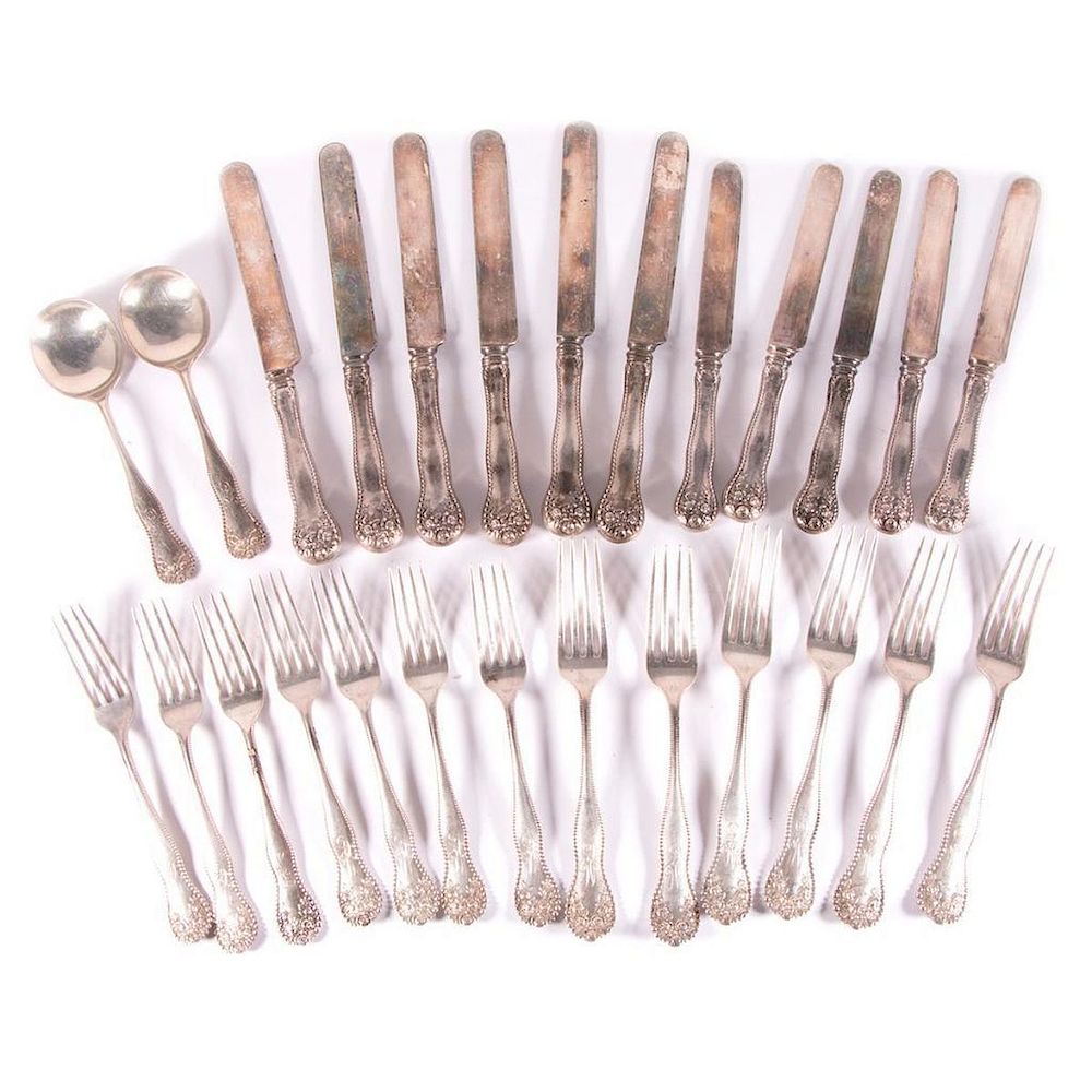 Appraisal: Partial Sterling Flatware Set Partial Sterling Flatware Set consisting of