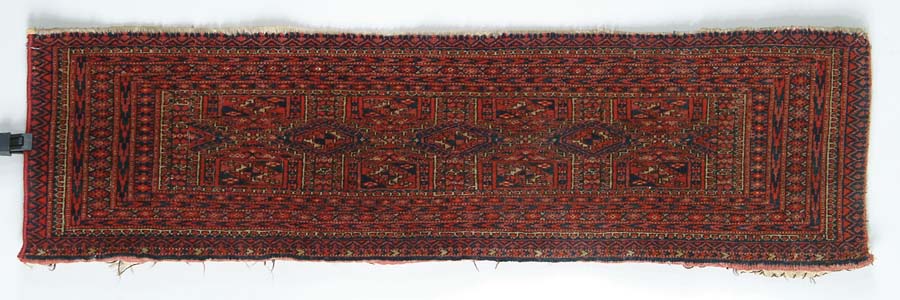 Appraisal: ORIENTAL RUG TENT FLAP Bokara design with six borders and