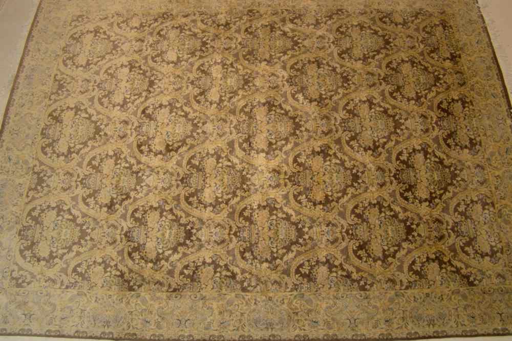 Appraisal: PAKISTAN MAHAL WOOL RUG with light brown background approx '