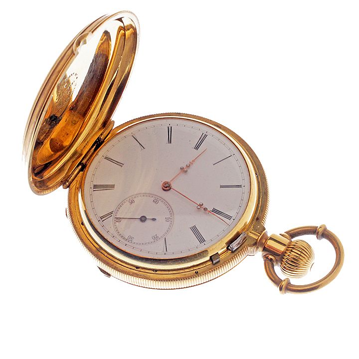 Appraisal: Neuchatel State Stamped k Pocket watch A nice hunting case