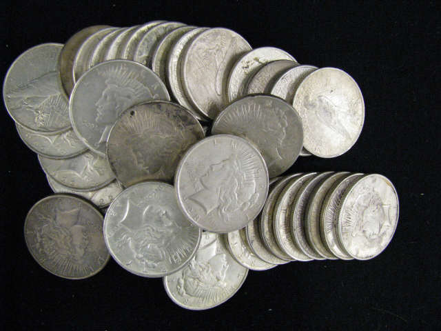 Appraisal: Peace Silver Dollars mostly 's