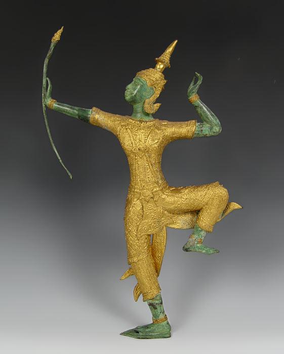 Appraisal: CONTEMPORARY BUDDHIST BRONZE FIGURE '' tall Designed to be mounted