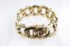 Appraisal: BRACELET - Circa K yellow gold curb link bracelet stamped