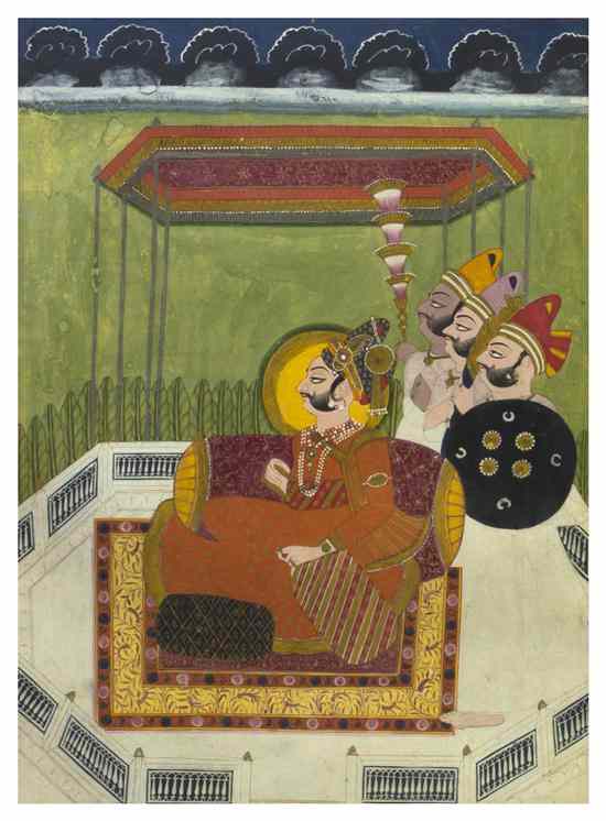 Appraisal: An Indian Mughal Painting of Akbar the Great the emperor