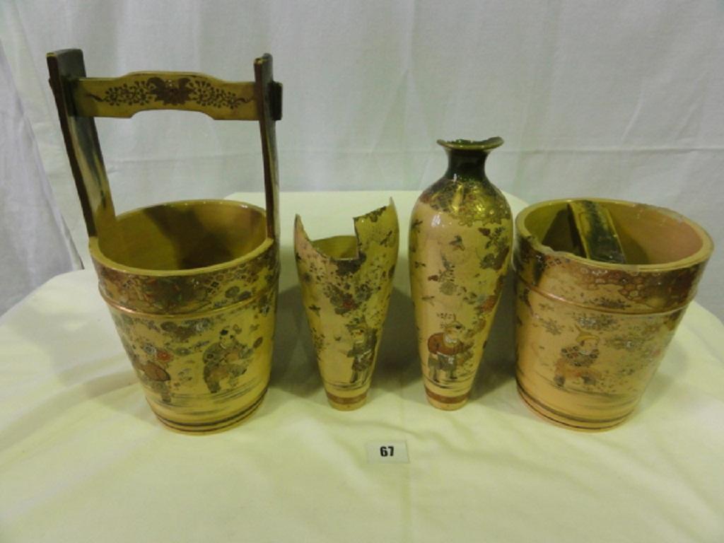 Appraisal: A collection of late th century Satsuma wares comprising a