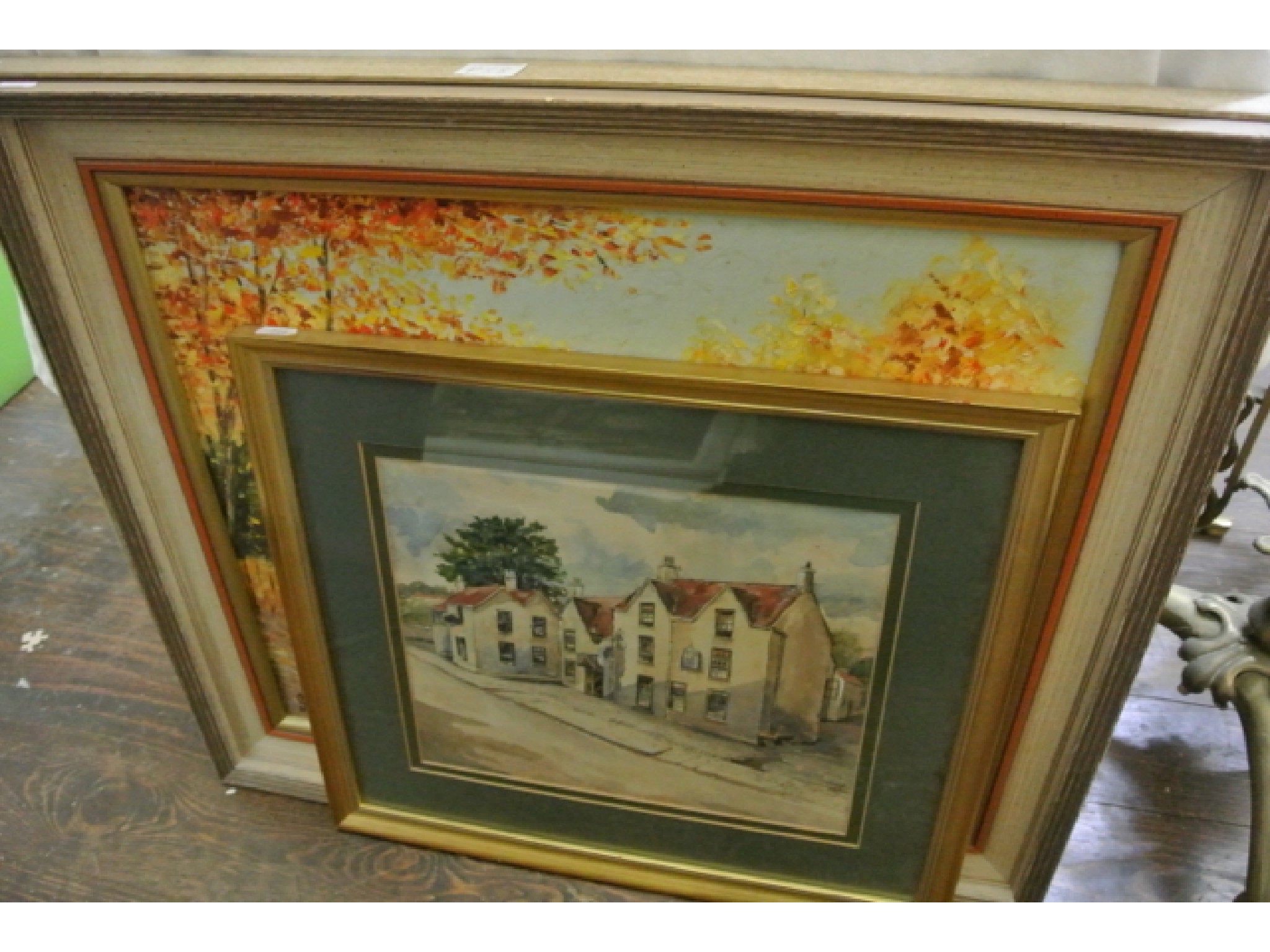 Appraisal: A watercolour showing the Bell Inn and Nailsea x cm