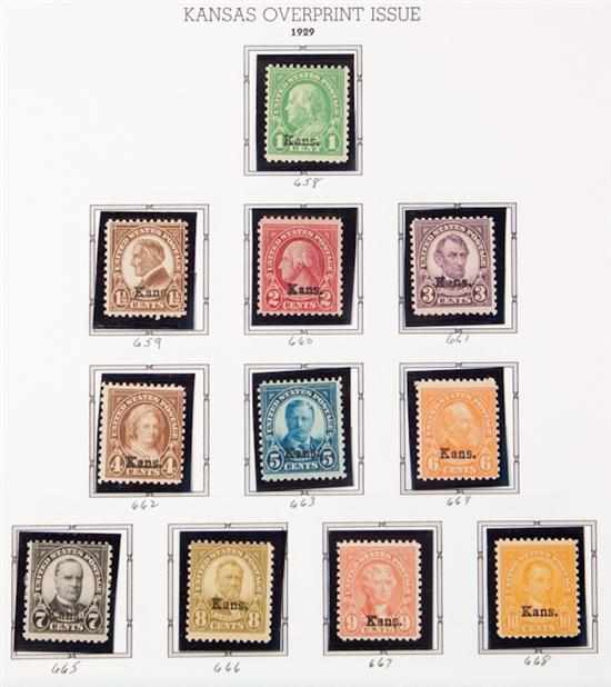 Appraisal: The Kansas and Nebraska overprints Scott - comprising a Mint