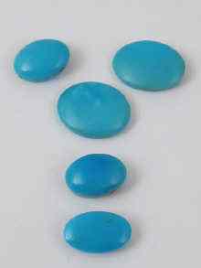 Appraisal: A quantity of loose polished turquoise approx carats