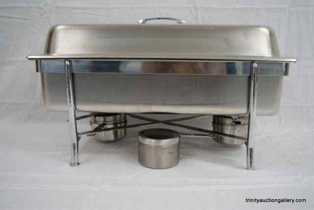 Appraisal: Stainless Steel qt Chafing Dish w Burners Made in the