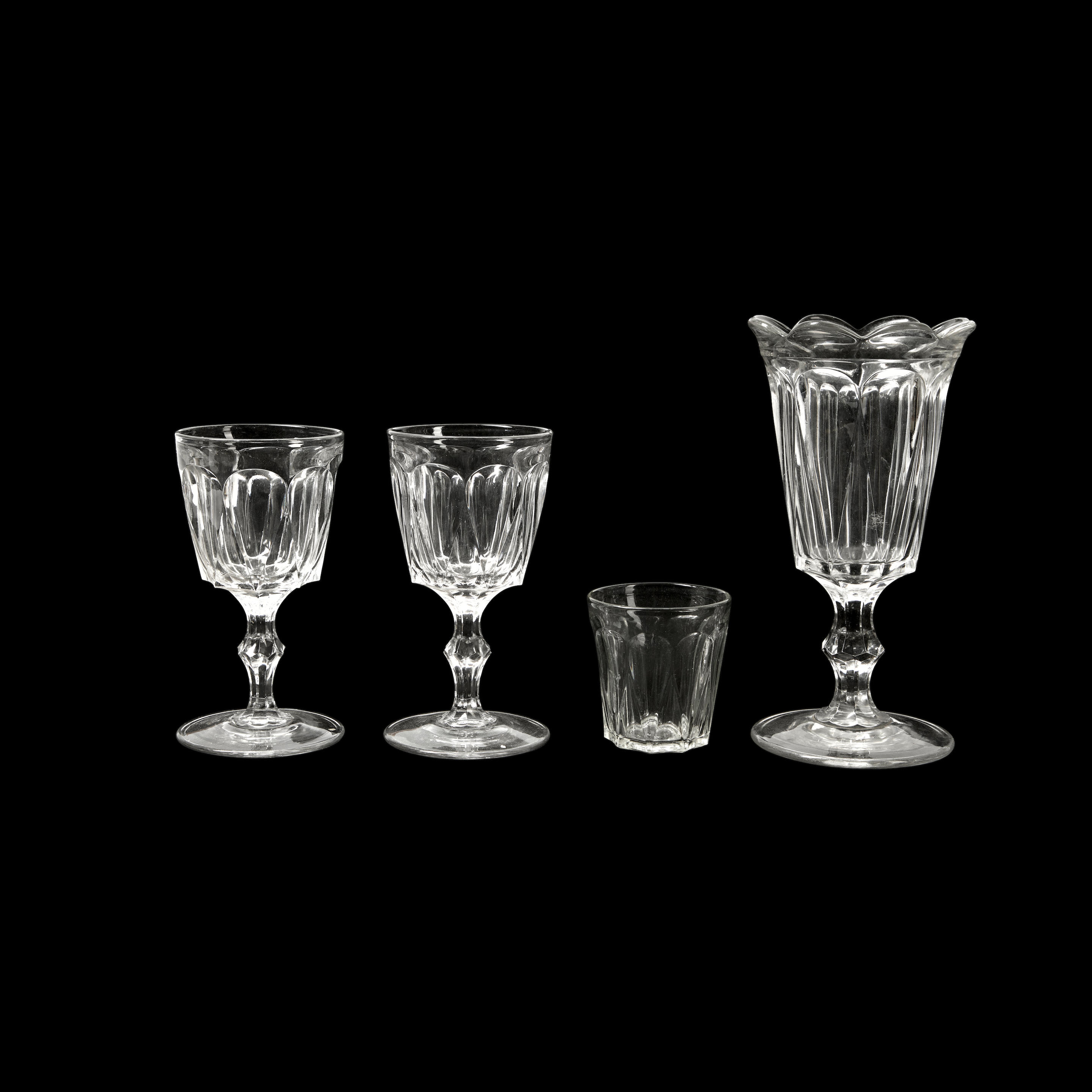 Appraisal: Fifteen Pieces of Early American Colorless Pressed Lee Glassware including