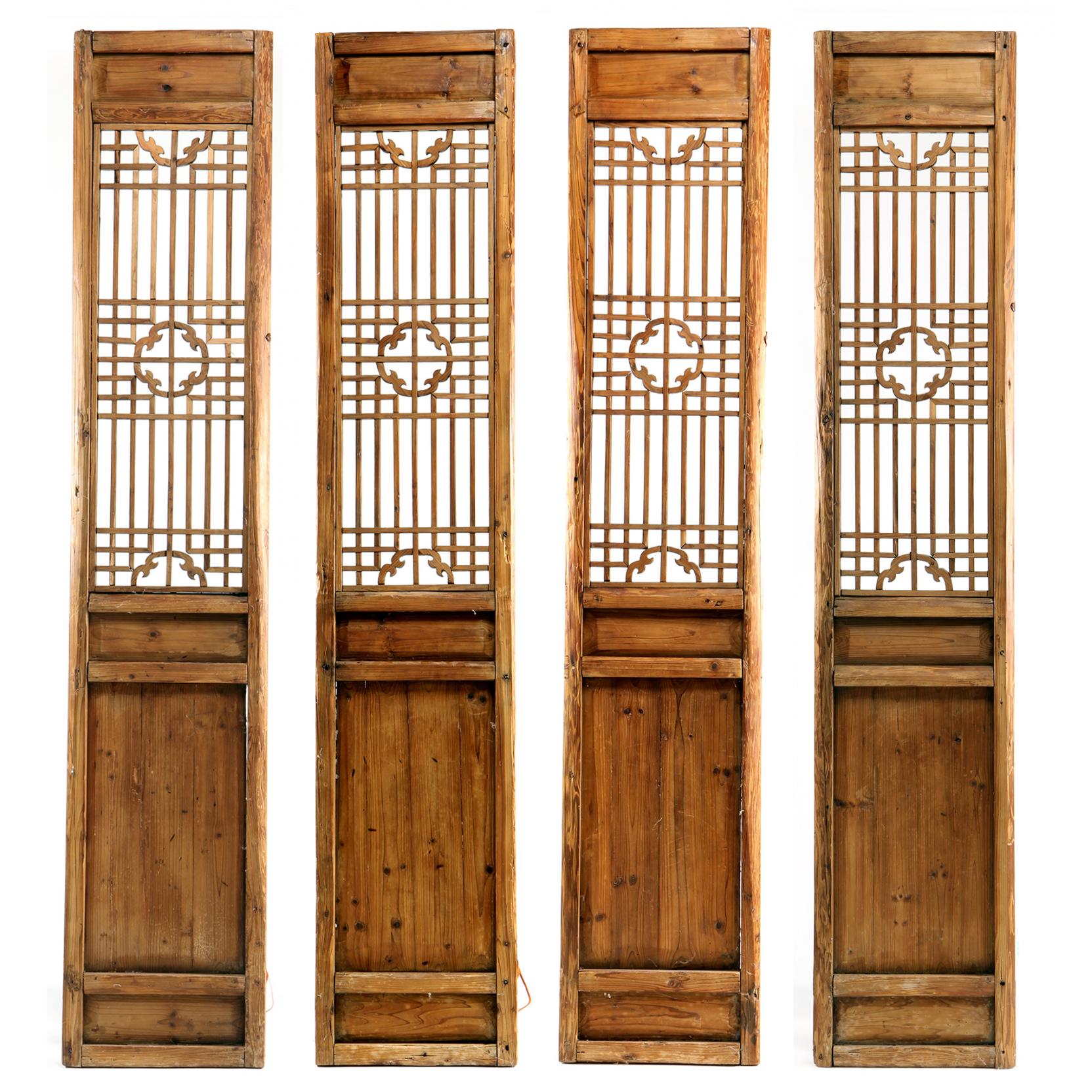 Appraisal: Set of Four Chinese Architectural Panels early th century softwood