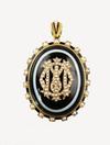 Appraisal: PENDANT - Victorian oval agate stone in K yellow gold