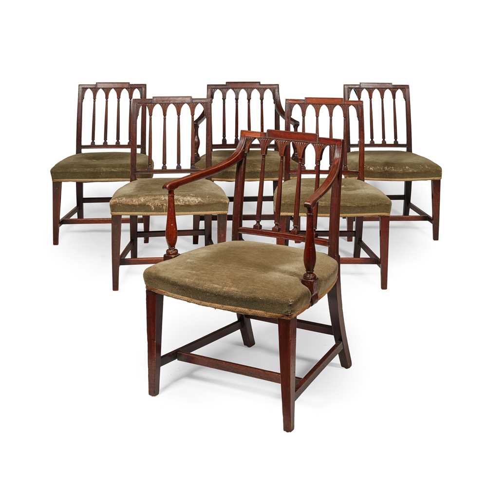 Appraisal: SET OF SIX REGENCY MAHOGANY DINING CHAIRS EARLY TH CENTURY