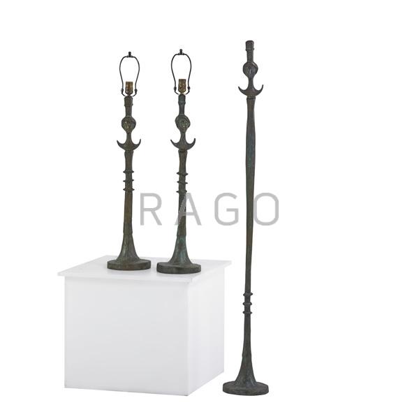 Appraisal: AFTER ALBERTO GIACOMETTI Three lamps Condition Report Table lamps rewired