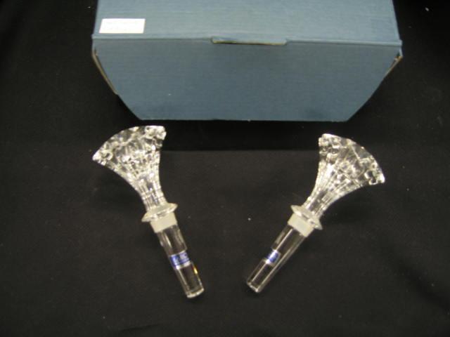 Appraisal: Pair of Waterford Crystal Wine Stoppers Brookside pattern original box