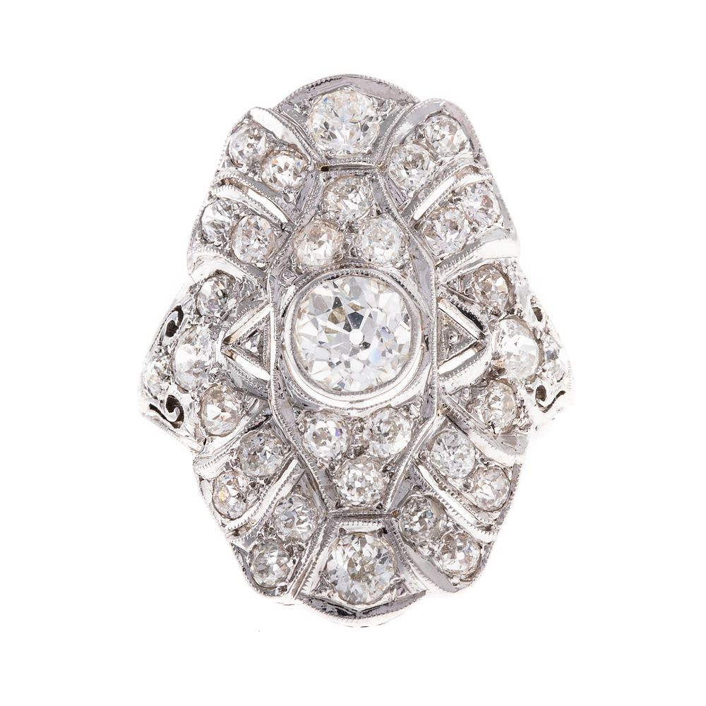 Appraisal: An K Art Deco Old European Cut Diamond Ring K