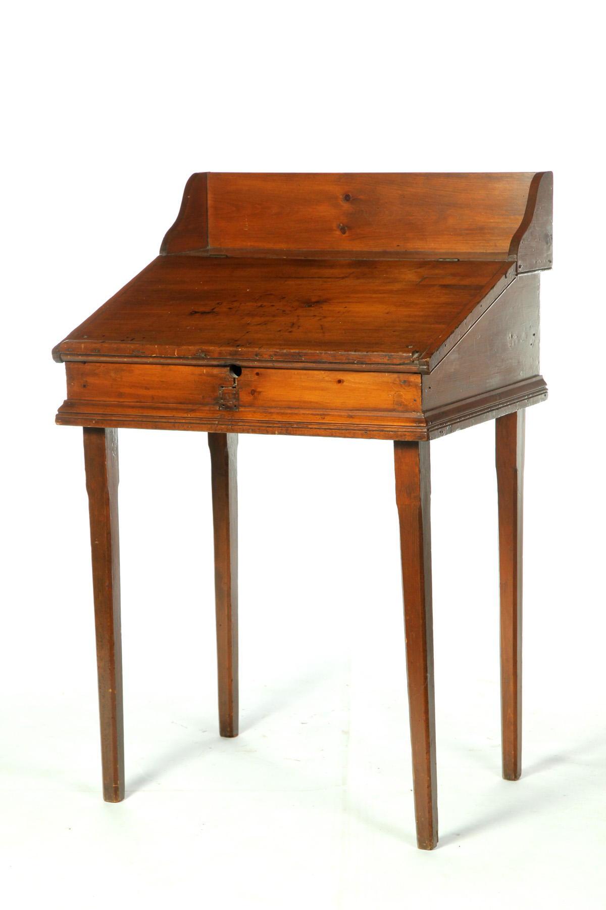 Appraisal: HEPPLEWHITE SCHOOLMASTERS DESK American st quarter- th century pine Gallery