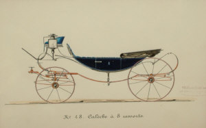 Appraisal: French School th century- Carriages four plates published by Million