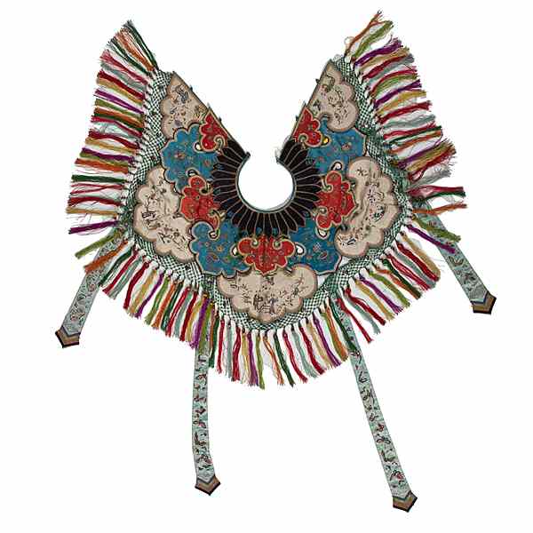 Appraisal: Chinese Ceremonial Collar Chinese th century An exquisitely done embroidered