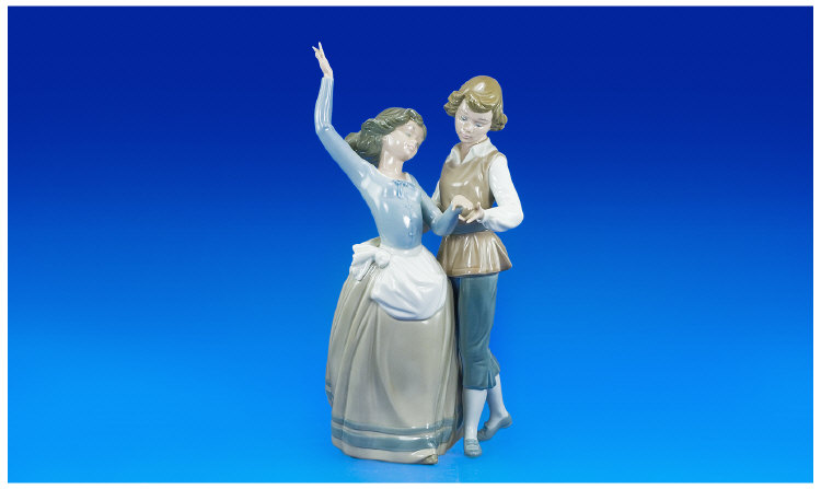 Appraisal: Lladro Group Figure Boy and Girl Dancing ' Marks to